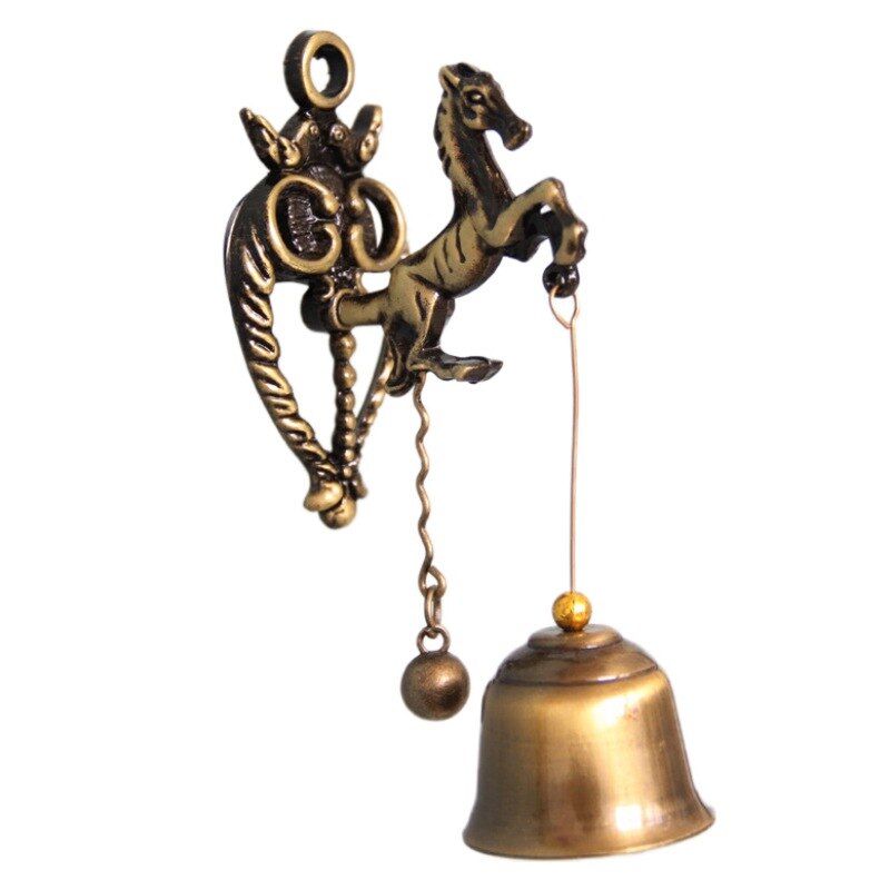 Dørklokke retro nostalgisk stil dyr dørklokke metal jern klokke vindklokke ornament væg hest have elefant ugle