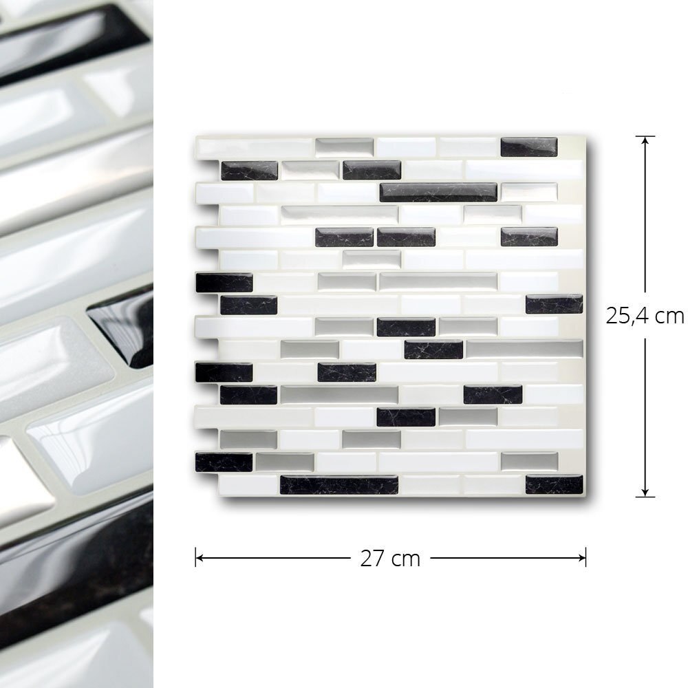 Abnehmbare Zauberstab Aufkleber Carrara Marmor 3D Wirkung Tapete Wasserdichte Kleber Fliesen DIY Tapeten für Küche Schlecht Küche: 702