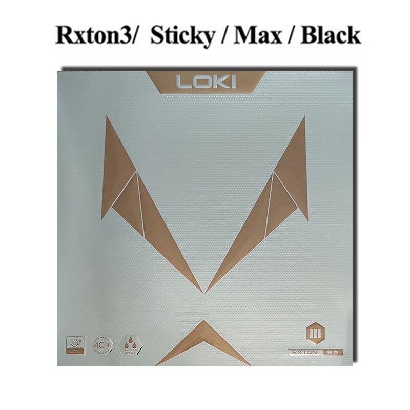 LOKI RXTON Table Tennis Rubber ITTF Approved Red Pimples-in Hard Sticky Ping Pong Rubber Sponge for Fast Attack/Loop/Control: 1pc Rxton3 Black