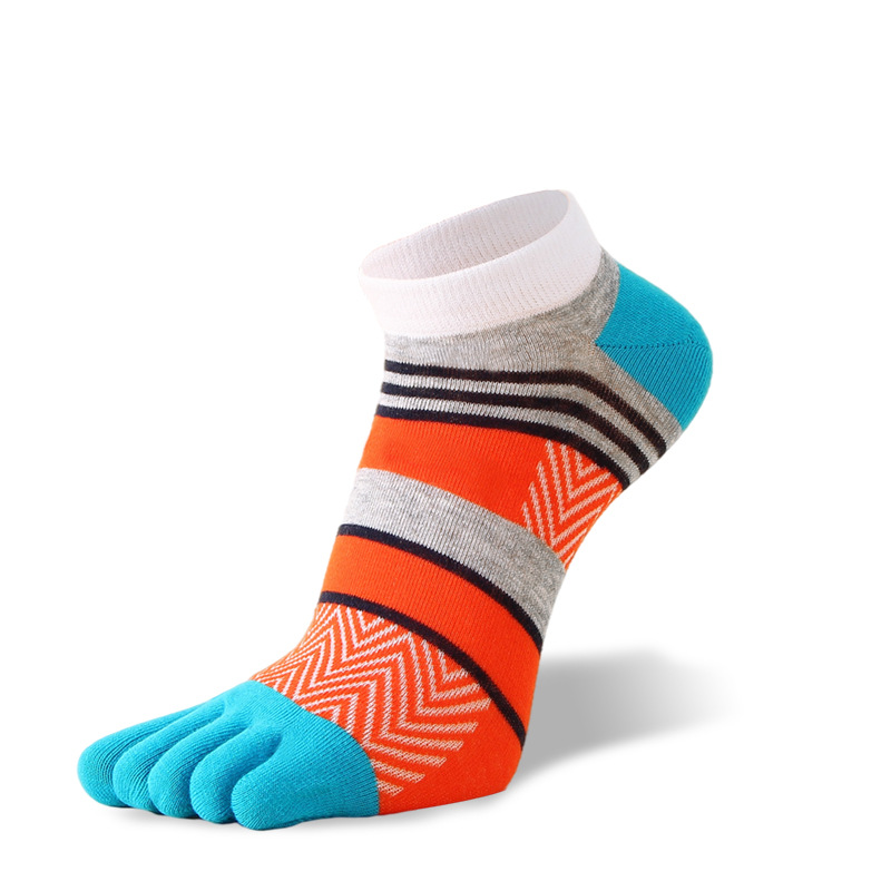 5 pares de calcetines con los dedos de los pies algodón brillante de malla de Color vibrante muy buen elástico lindo tobillo calcetines de cinco dedos de: 6