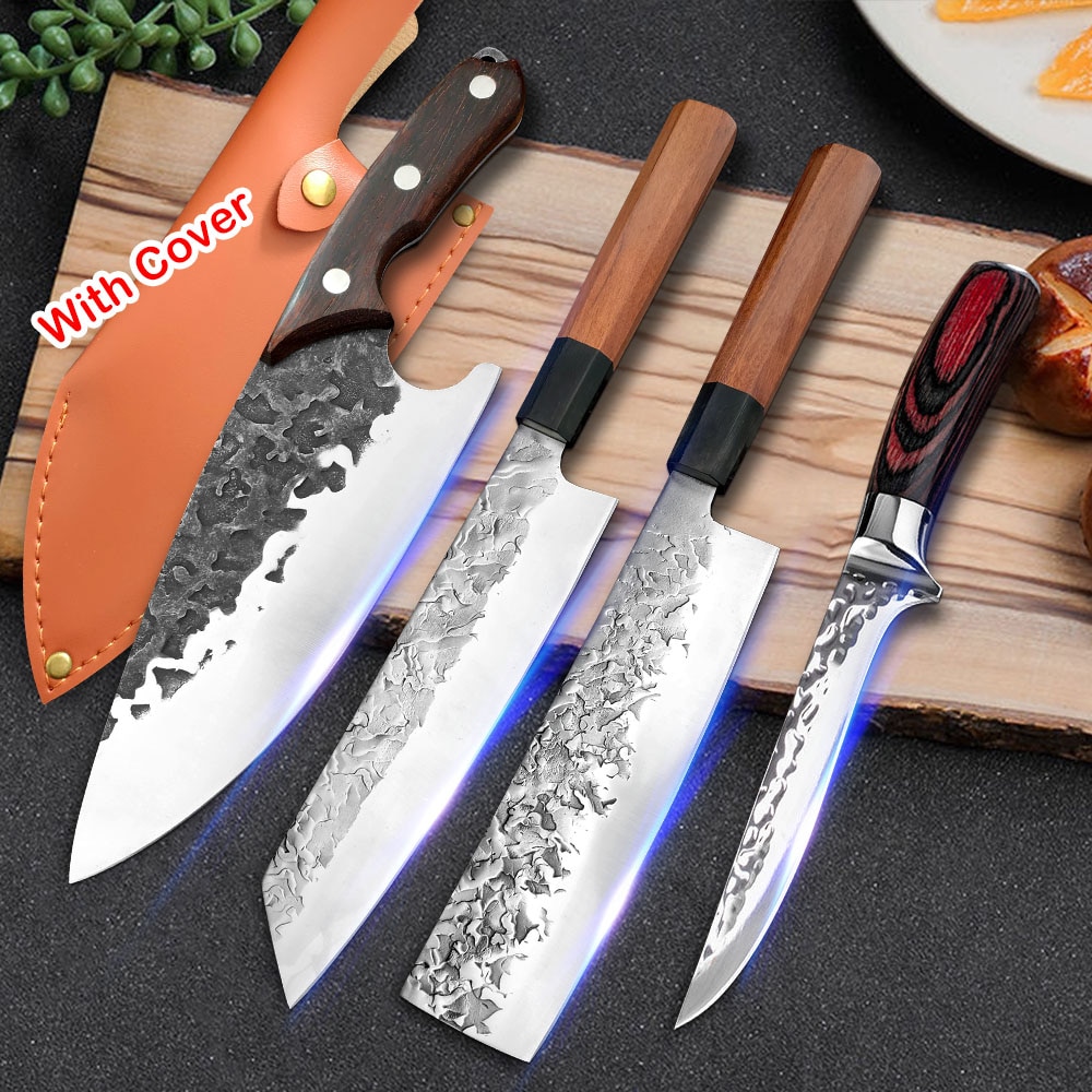 Kitchen Knife Boning Chef Knives Sharp Stainless Steel Japanese 5CR15 High Carbon Cooking Tools Cleaver Knife