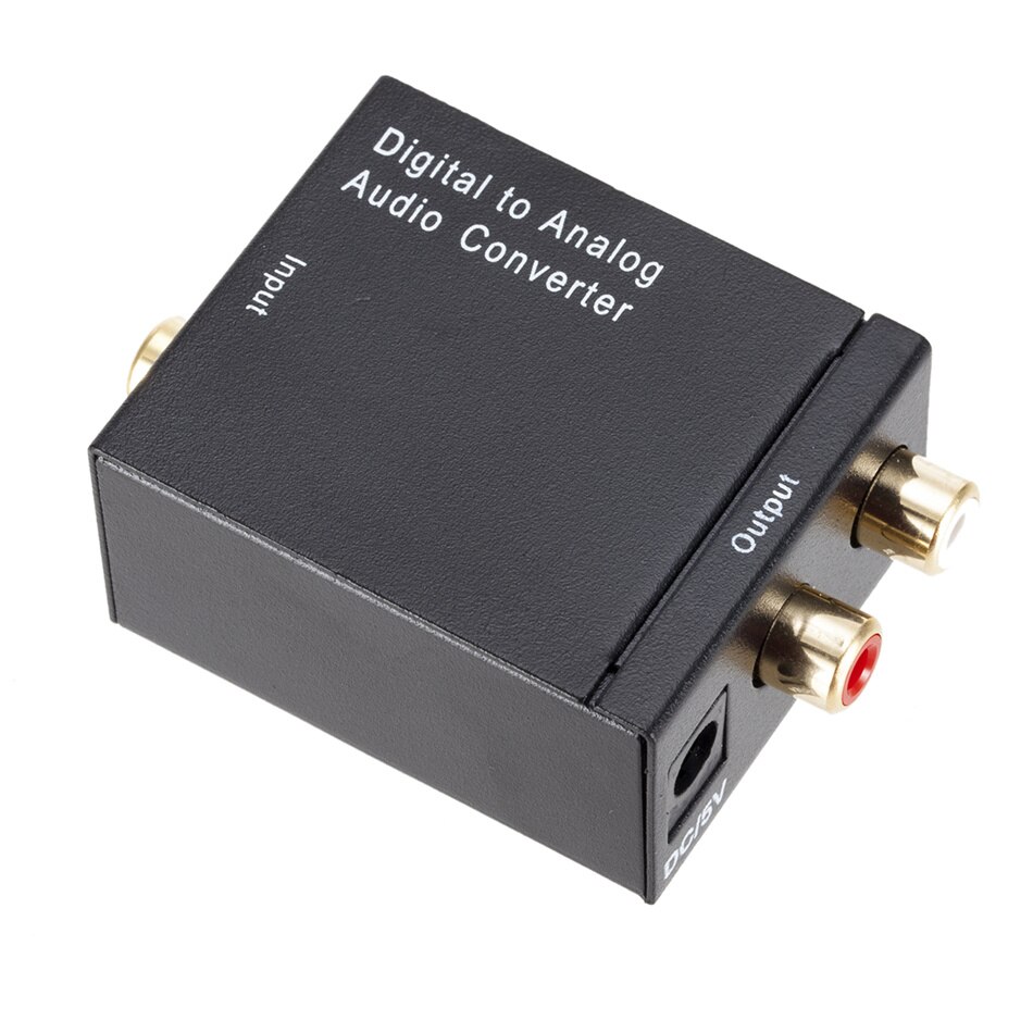 Wvvmvv Digitaal Naar Analoog Audio Converter Digitale Optische Coaxcoaxialtoslink Naar Analoog Rca L/R Audio Converter Adapter Versterker