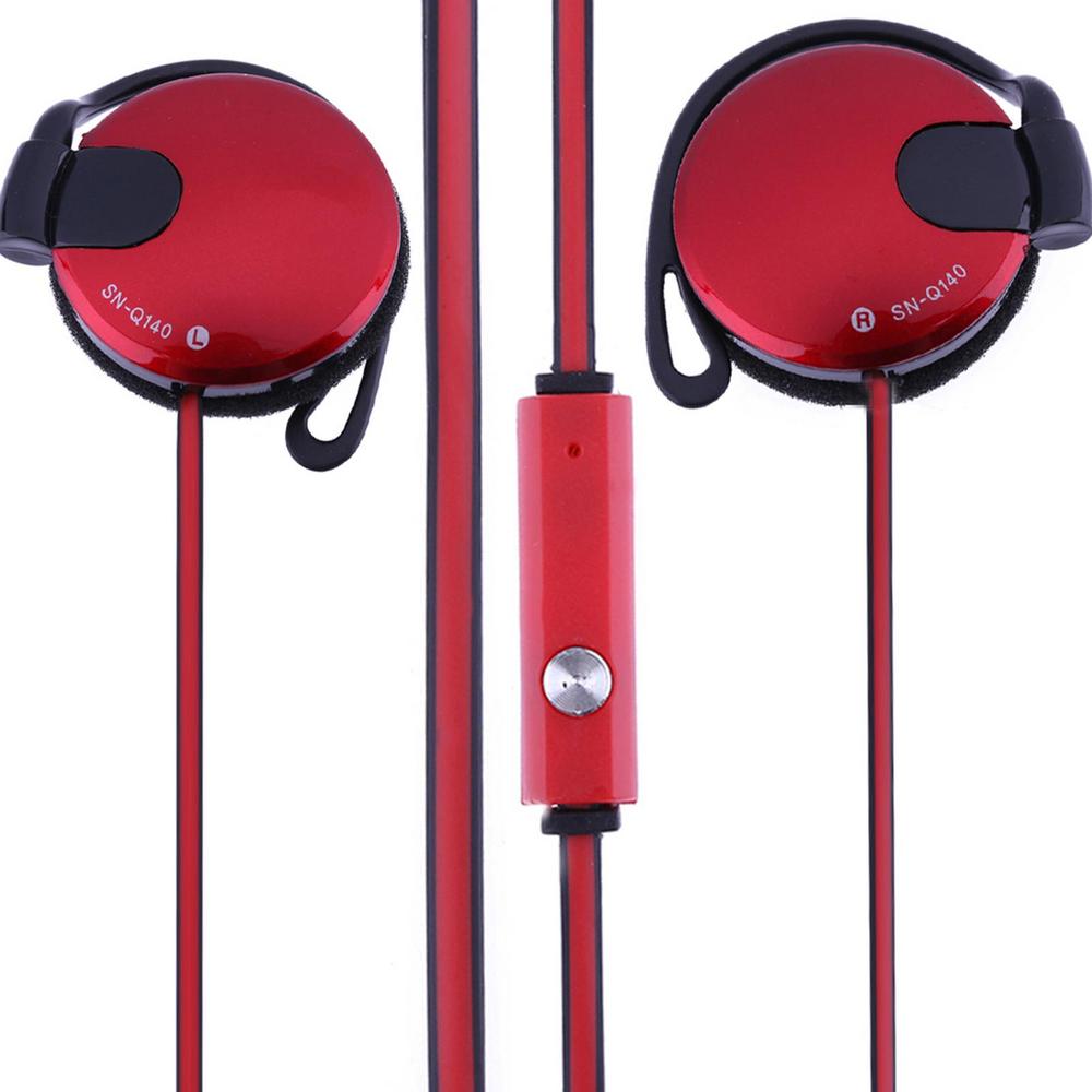 Mobiele bedrade hoofdtelefoon, 3.5mm sportoordopjes met bas, stereo headset met microfoon, muziekoordopjes voor huawei: Rood