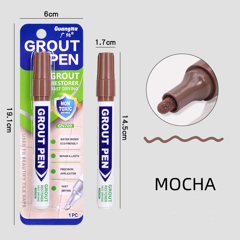 8 farver hvid fugepen vandtæt vægfuge restaureringspen til badeværelse, væg og gulv, dekontaminering, søm reparationspenne: Lilla