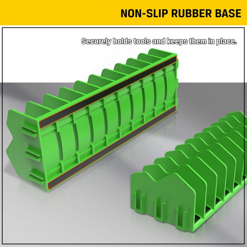 Organizador de almacenamiento de herramientas, alicates y llaves, soporte de herramientas con 10 ranuras, martillos, sistema de almacenamiento de herramientas de mano, estante Modular para caja de herramientas de almacenamiento de taller