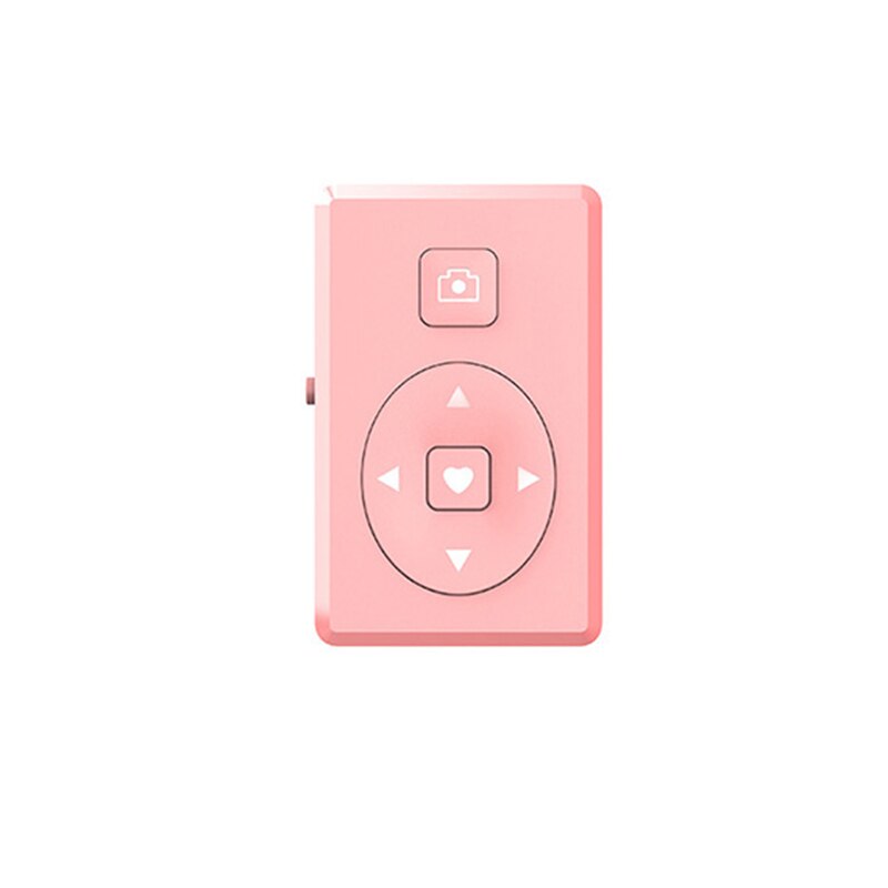 Mando a distancia Bluetooth inteligente disparador inalámbrico controlador remoto temporizador automático para IPhone Huawei P20 P30 Pro Xiaomi Control remoto: Rojo rosado