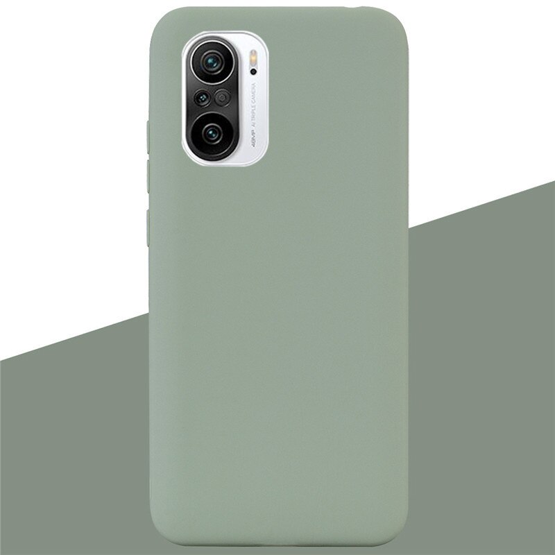 For Xiaomi Poco F3 Case Silicone Back Cover Phone Cases for Poco F3 Case Soft TPU Shockproof Pocof3 f 3 Silicone Case Coque: 8 Bean Green