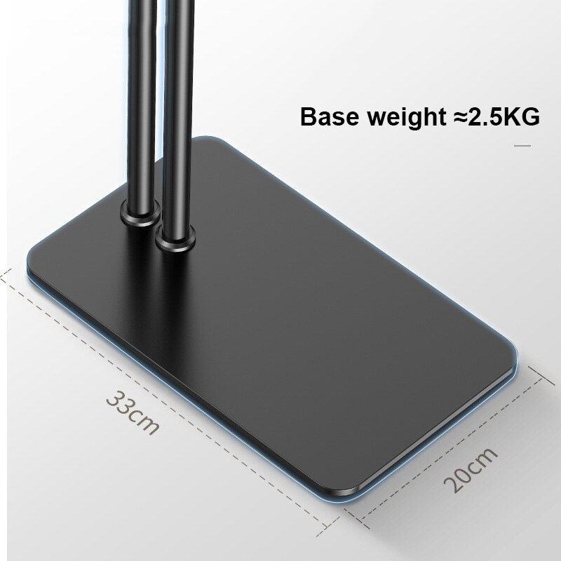 140cm Long Arm Metal Double Pole Flexible Tablet Phone Floor Stand Holder Support For iPhone iPad Air Lounger Bed Mount Bracket