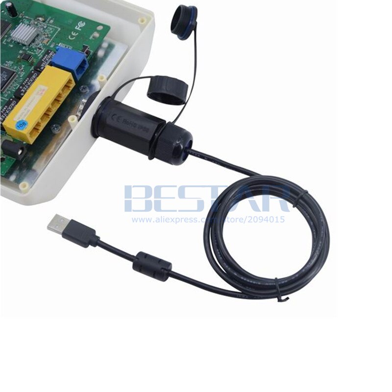 USB 2.0 Data Connector Waterproof Aviation Plug Socket 1M 1.5M 3M Line USB M25 Female Water Proof Extension Cable 3ft 5ft 10ft