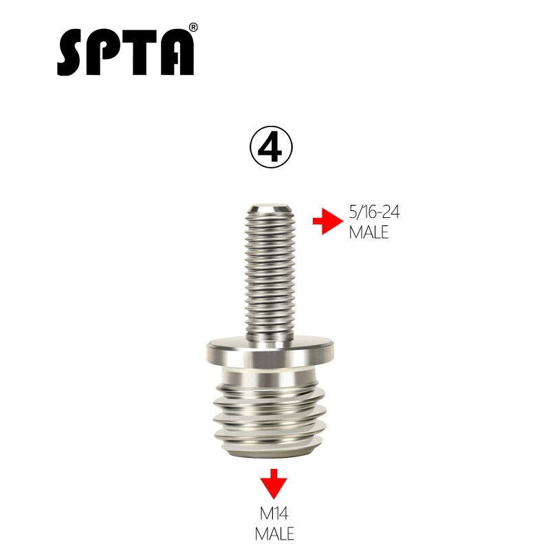 SPTA 1Pc Drill Aapter Thread For Polishing spindle nut Loop Backer Plate Backing Pad Polisher 5/8 11 M14 5/16 24 Thread Buffer: M14 to 51624