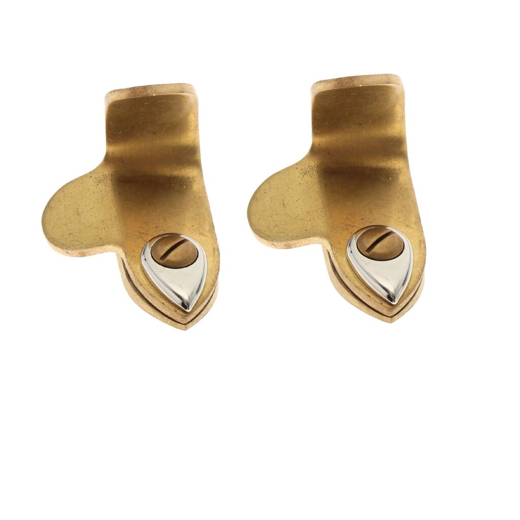 Piezas de gancho de pulgar de saxofón Alto/Soprano/Tenor, piezas de bricolaje doradas, 2 piezas