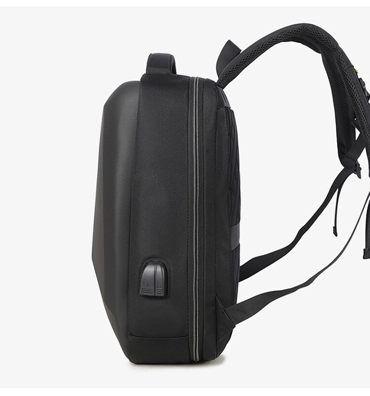 Herenrugzak met wachtwoordvergrendeling, 15.6 inch laptoprugzakken, usb-oplaadmogelijkheid, meerlaagse ruimtereistas, zakelijke herenmochila