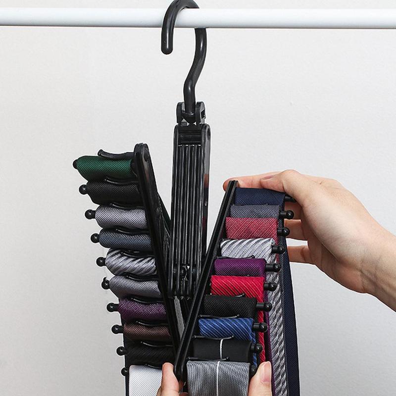 Multifunction Storage Rack Necktie Belt Organizer Rotating Tie Hanger Holder Closet Organization Wardrobe Finishing Rack