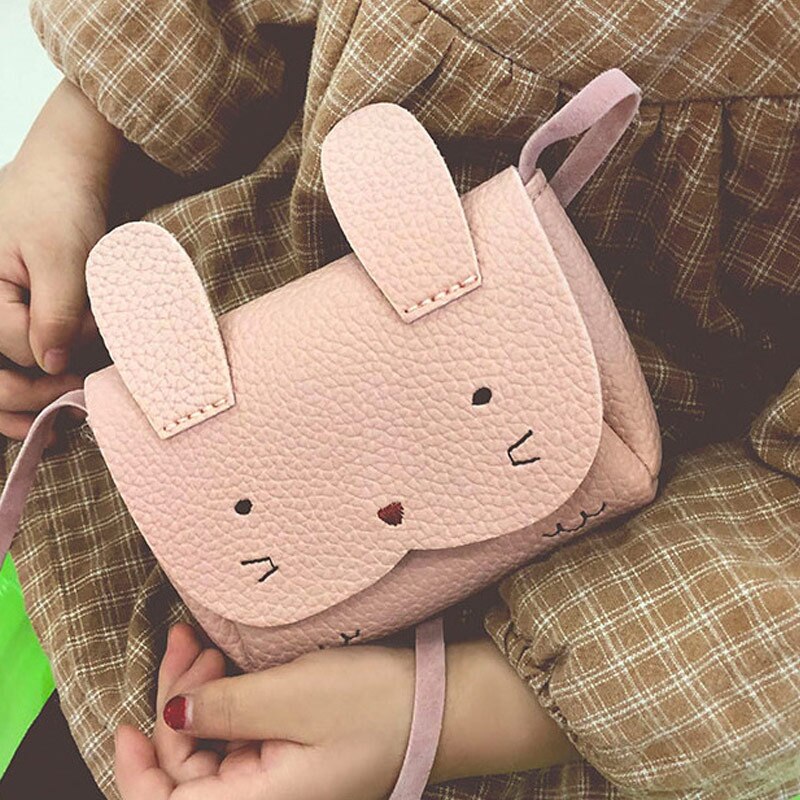 Heißer Kinder Kinder Mädchen Schulter Crossbody-tasche PU Leder Kaninchen Mini Für Münze Geld BVN66