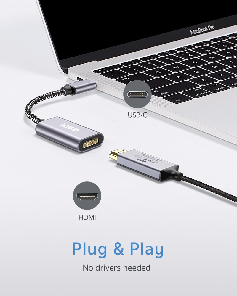Esr Medio Usb Adapter Voor Usb 3.1 USBC Naar Hdmi Converter Macbook