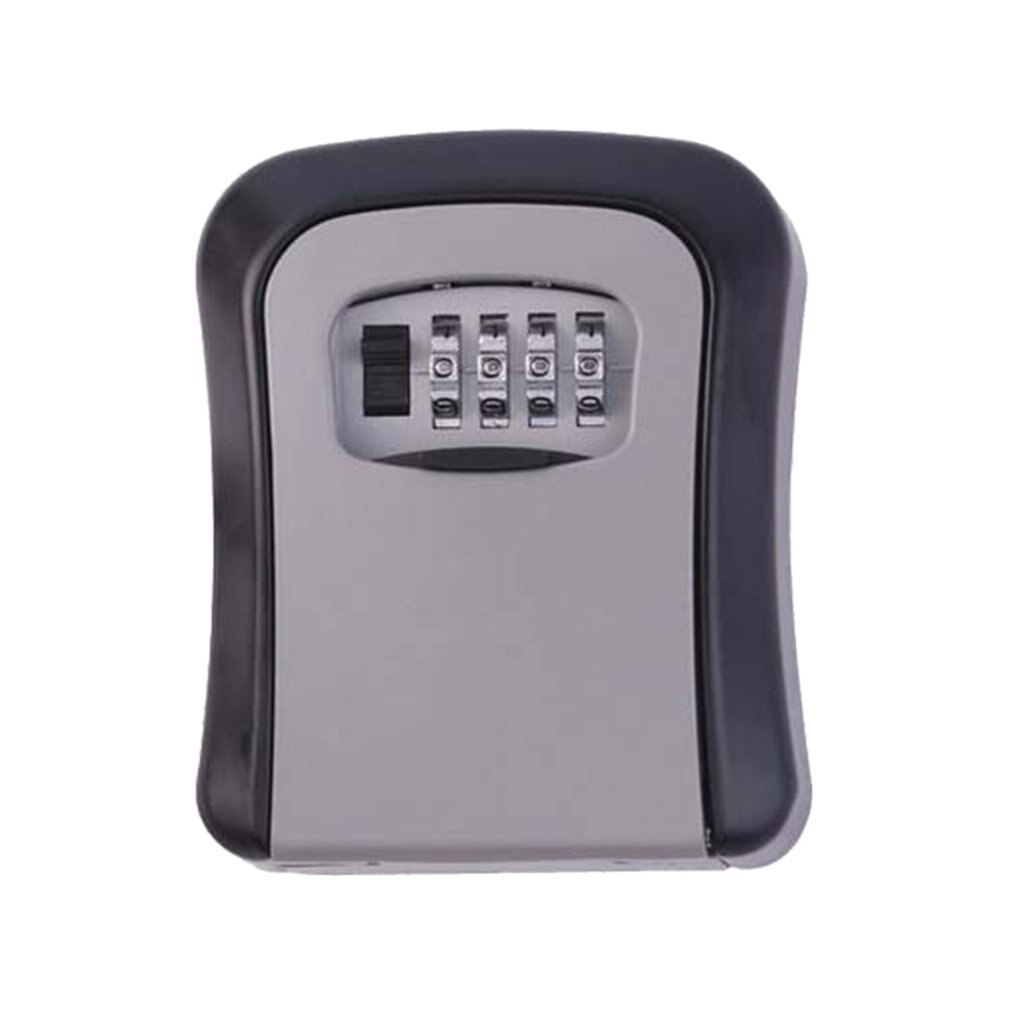 Key Safe Box 4 Digit Combination Password Keys Box Key Storage Organizer Case Wall Mounted Home Security Lock Tool Metal Key Box: Default Title