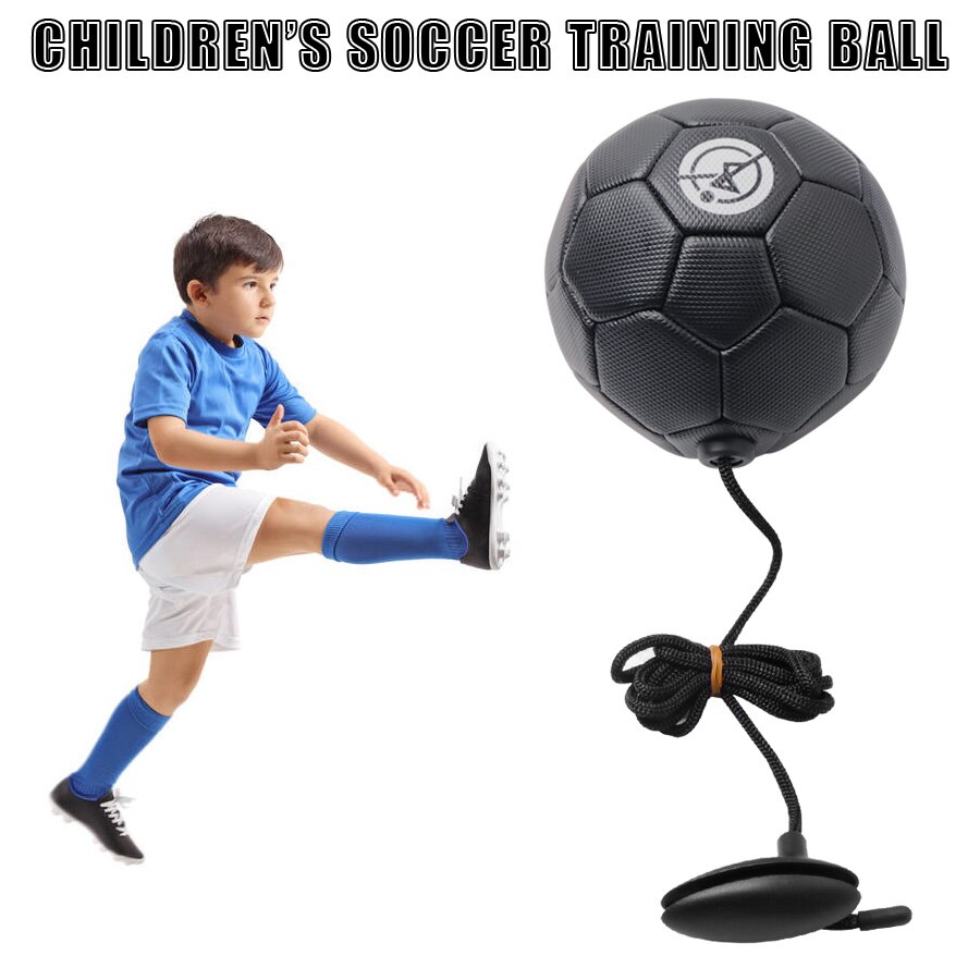 FußBall Ausbildung Ball trete FußBall Ball TPU Größe 2 Seil berühren Solo Kickwith Schnur Anfänger Trainer Praxis Gürtel