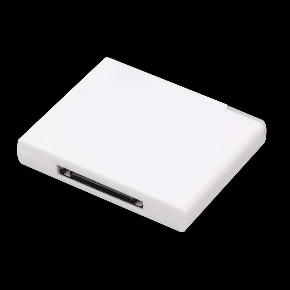 Adaptateur récepteur de musique v2.0 A2DP, noir et blanc, pour iPod, pour iPhone 30 broches, Station d'accueil, haut-parleur avec 1 LED: WHITE