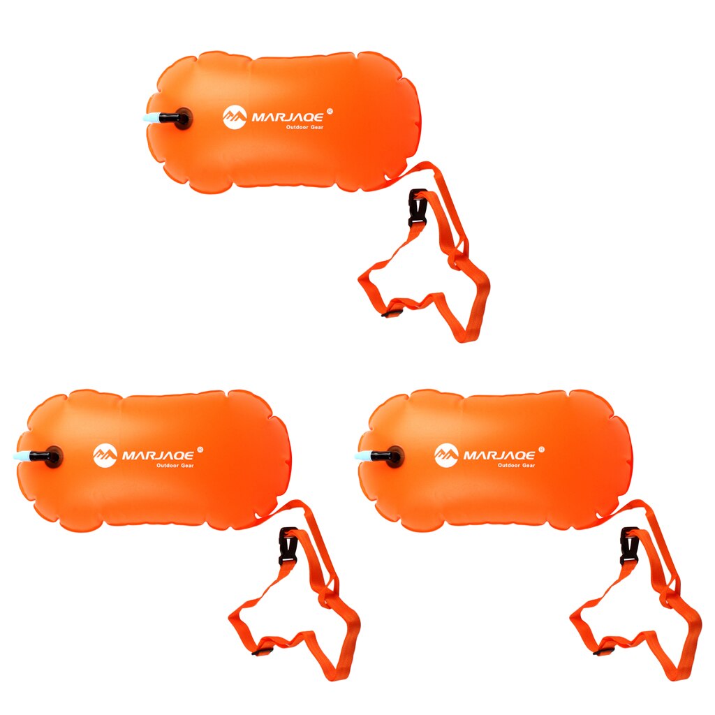 3x Highly Visible Swim Buoy For Open Water Swimmers,Snorkelers & Triathletes