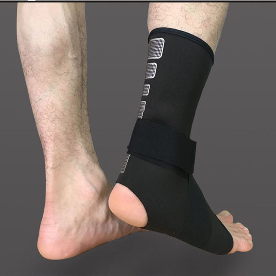 1PCS Sport Sicherheit Knöchel Unterstützung Starke Knöchel Bandage Elastische Klammer Wache Unterstützung Sport Gym Fuß Wrap Schutz: Black / M