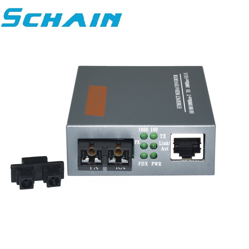 1 Paar Gigabit Transceiver HTB-GM-03 2Km Multimode Fiber Optic Transceiver Optische Converter 2 Sc Interface Met RJ45