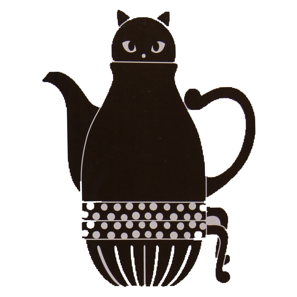 Teteras de gatos japoneses, juegos de café bonitos, tetera creativa de dibujos animados, Taza de cerámica para el hogar, tazas de leche, tetera japonesa, 1 tetera, 2 tazas