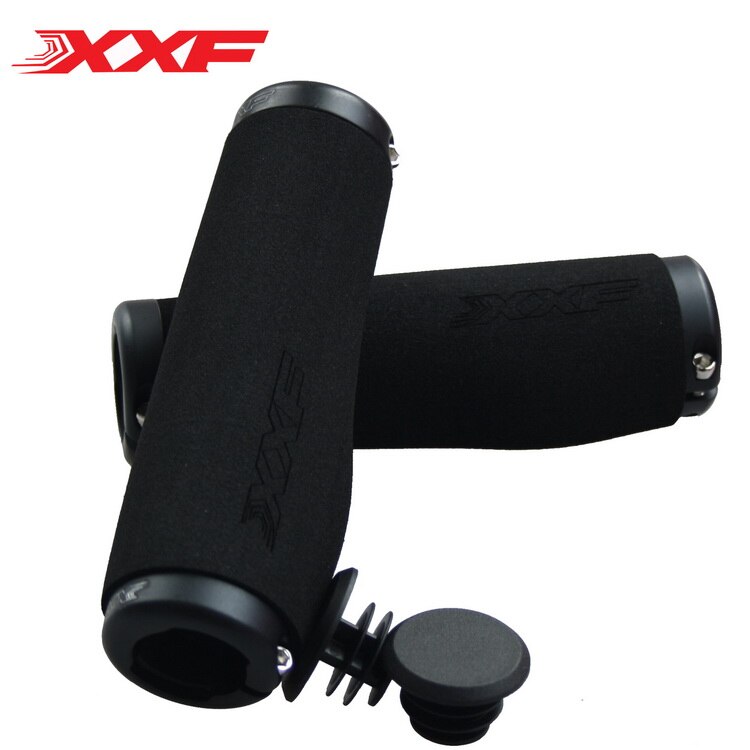 agarre de bicicleta, manilla bloqueable de aleación, manilla ergonómica de esponja suave para bicicleta de montaña, accesorios cómodos con cierre en barra,: Black black ring