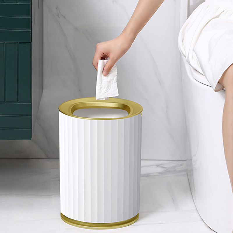 9L/12L/15L Kitchen Trash Can Kitchen Compost Bin Vertical Home use Wastebasket Office Bathroom Paper Garbage Can Storage Bucket