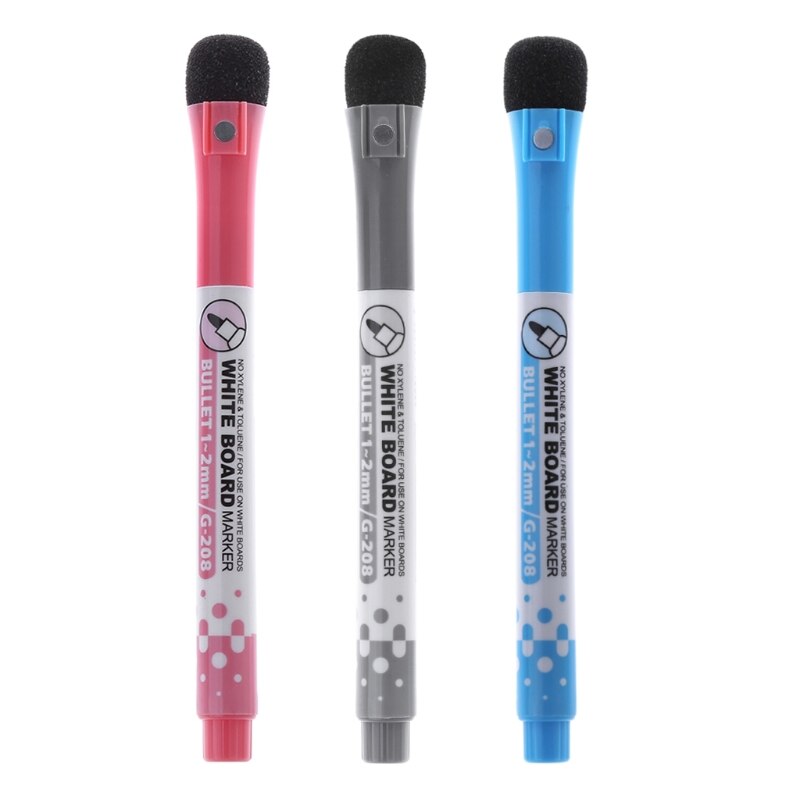 Magnetische Whiteboard Marker Pen Uitwisbare Droog Uitwisbare Inkt Mark Teken Met Gum M5TE