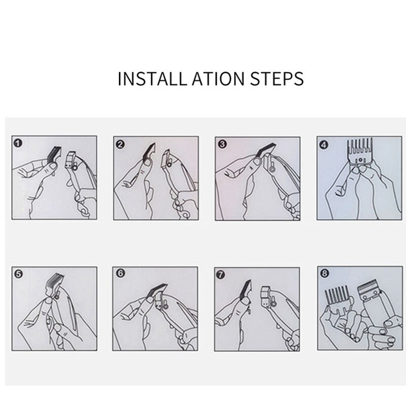 10Pcs Barber Shop Styling Comb Sets Transparent Clipper Hair Limit Comb Trimmer Attachment Hairdresser Hair Clipper