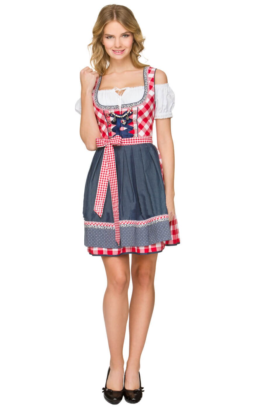 Dirndl Dress German Oktoberfest Bavarian Beer Wench Costume Maid Outfit Fancy Dress For Women