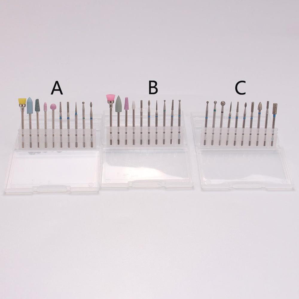 10 Pièces De Polissage des Ongles Tête Russe Manucure Bits Peau Morte Rotatif Fraise Coloré Ongles Ponceuse Forets