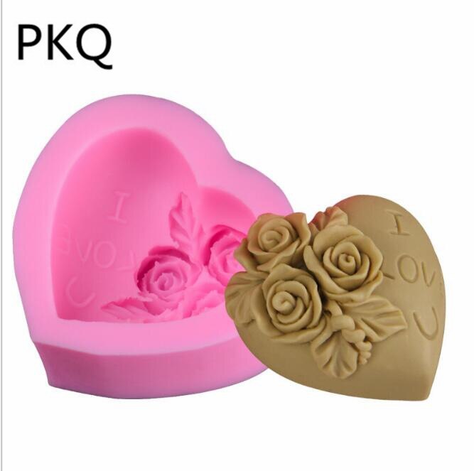 100% Handmade DIY Silicone Soap Mold Soap Making 3D Oval Rectangle Soap Mould Craft Flowers Bathroom Kitchen Soap Mold: 7x7.5x3.5cm