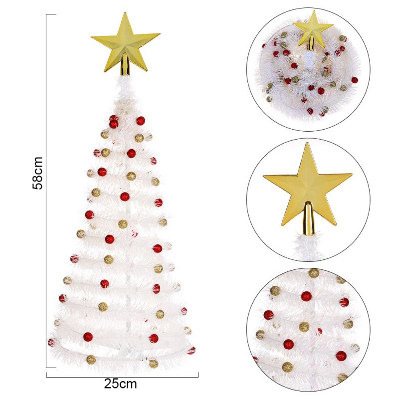 LED Light Folding Christmas Tree For Children Fabric White Christmas Tree Decoration For Children's Room
