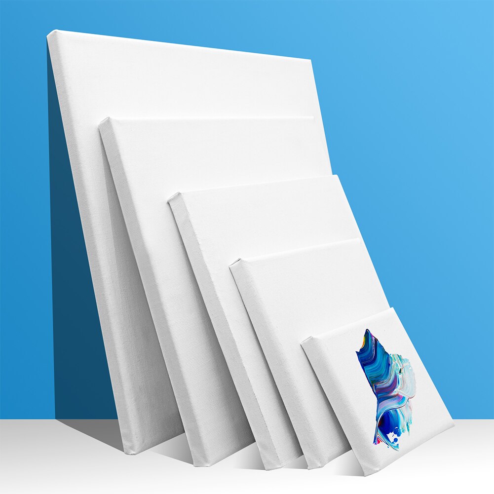 6pcs Blank Artist Canvas Framed White Paint Boards Artwork Painting Picture frame Art Painting Stretched Acrylic Board Panels