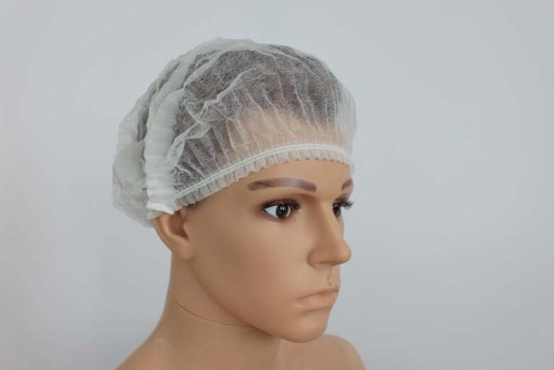 100pcs Disposable Nurse Bouffant Caps Hairnets White Non-woven Round Hat Dust Cap household cleaning Hair protect Hat caps