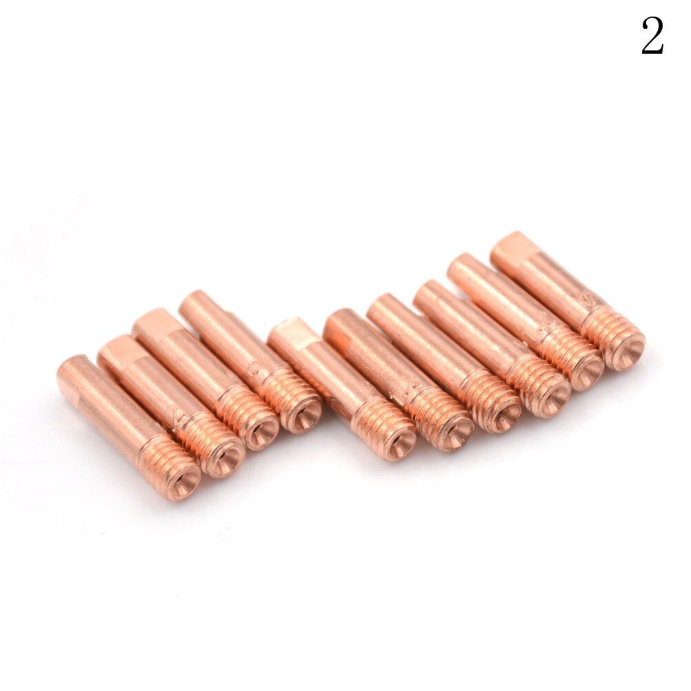 10Pcs/Pack Conductive Nozzle 1.0mm 1.2mm MB-15AK MIG/MAG Welding Weld Torch Contact Tips Holder Gas Nozzle Part Tool Set