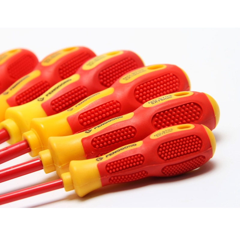 3mm 5mm 6mm Insulated Phillips Slotted Screwdriver Electrician Screwdrivers Repair Tool Flat Cross Screw Driver Hand Tool 1pcs