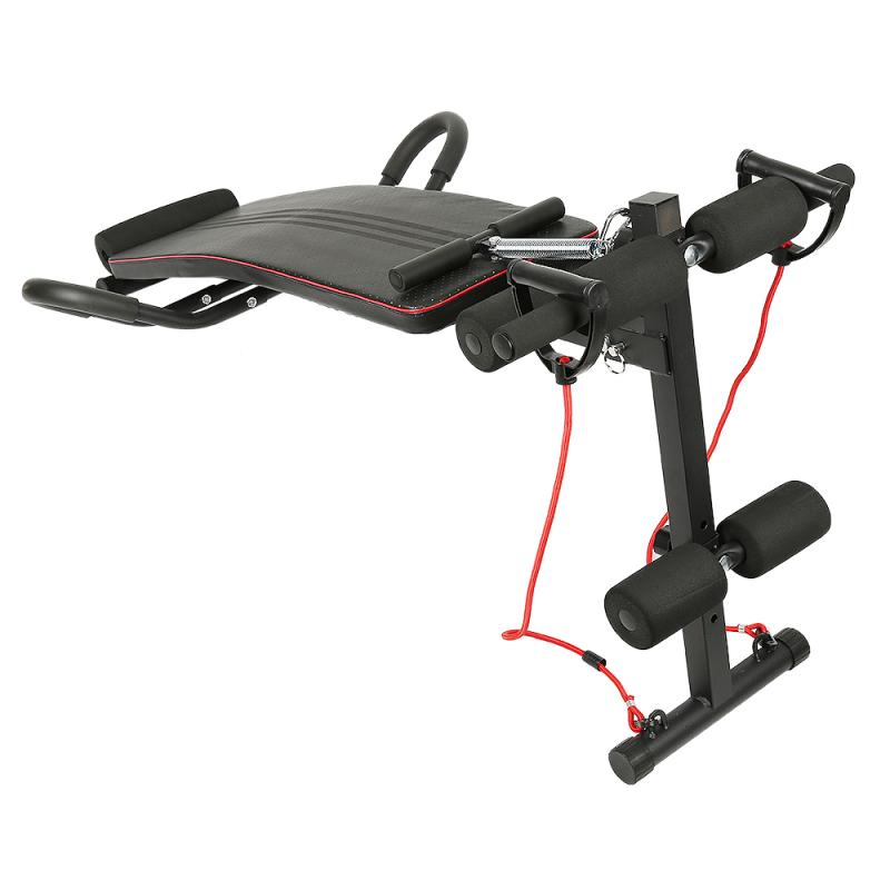 Sit-ups Supine Board Home Fitness Multi-function Load 200kg + Two Training Ropes Sit-ups Auxiliary Drawstring Push Ups HWC