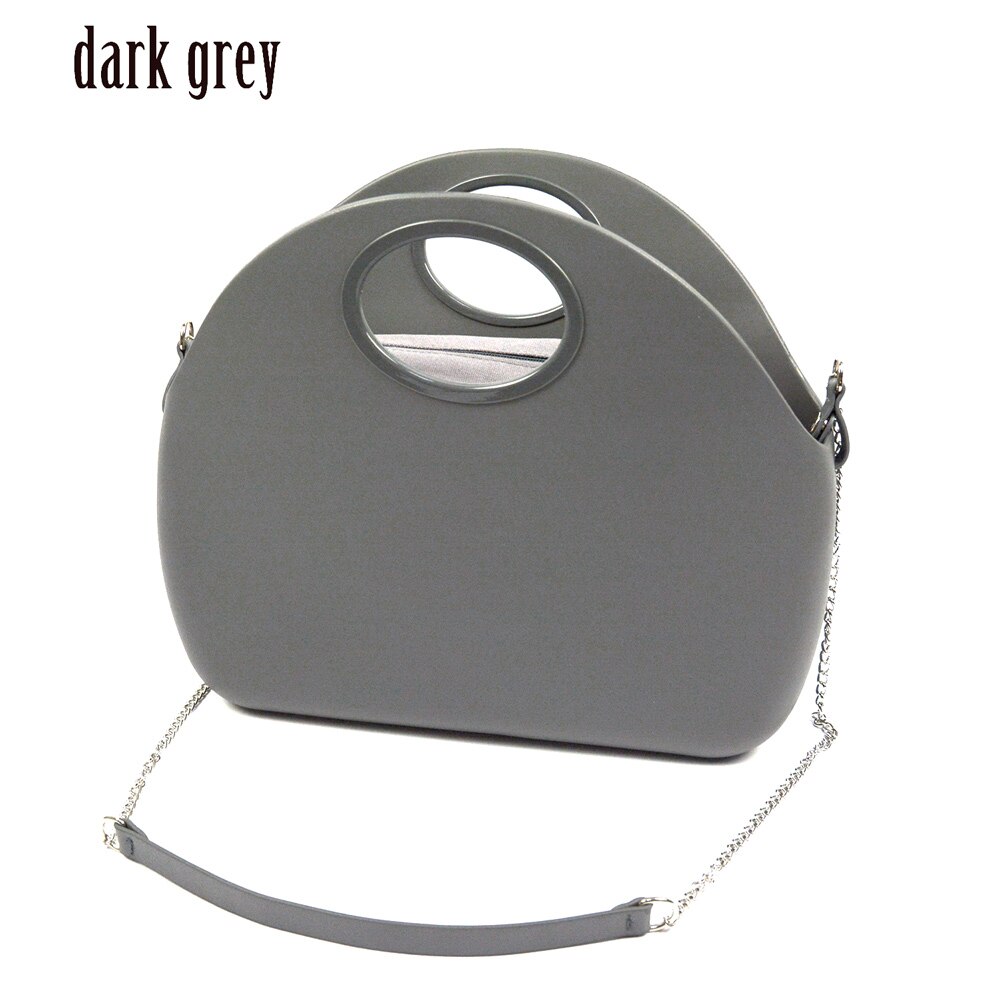 2019 novo saco o corpo da lua com bolso interno à prova dwaterproof água alça de corrente longa para as mulheres saco o lua clássico obag: dark grey