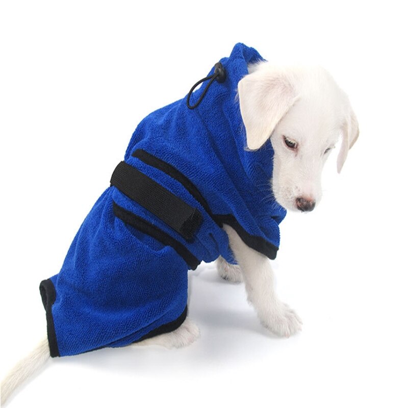 XS-XL Pet Dog Towel Robe For Small Medium Large Cat Dogs 500g Microfiber Super Absorbent Dog Towel Bathrobe Quick-Drying Tool