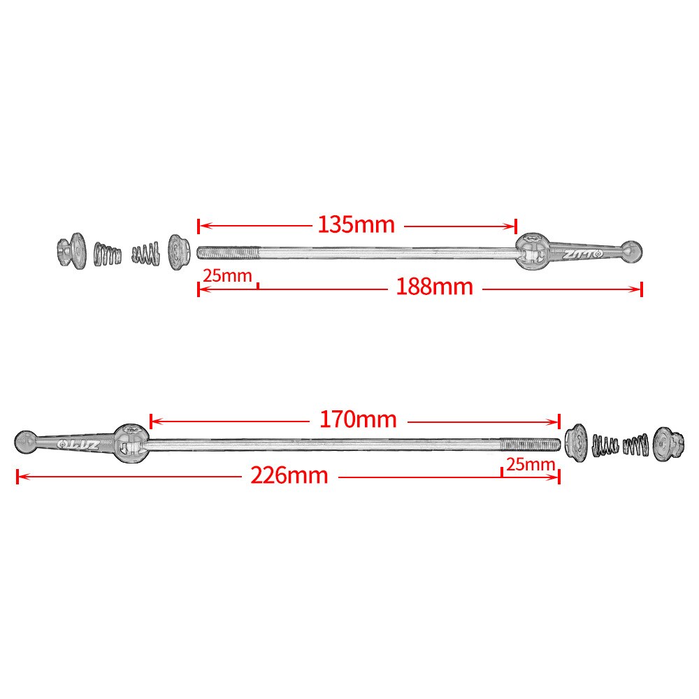 Mtb Fiets Hub As Racefiets Wielen Snelspanner Titanium Legering TC4 As F9 * 100 R9 * 135 ultralight As