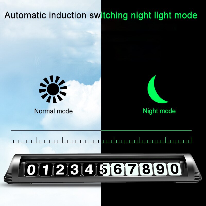 Temporary Car Parking Card Car Temporary Stop Sign Telephone Number Car Parking Card Stop Phone Number Card Plate Hidden Switch