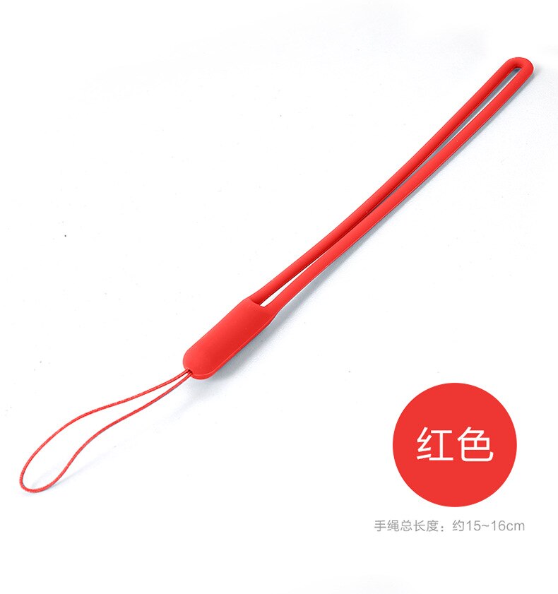 Silicone Mobile Phone Lanyard Silicone Fan Wrist Strap Speaker Rain Umbrella Strap Elastic Liquid Silicone Strap: Red