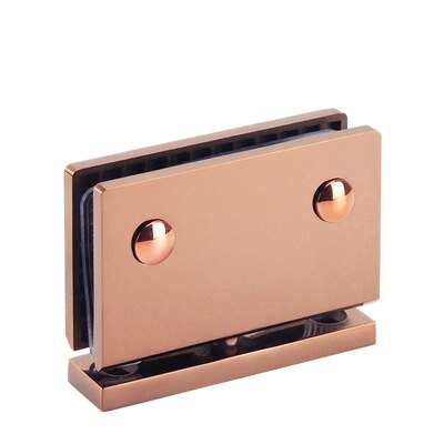 Puertas de cristal para baños, de acero inoxidable, montaje en pared de 304, ducha en Color de bisagra, eje de puerta de cristal de 360 grados, eje con bisagra giratorio: ROSE