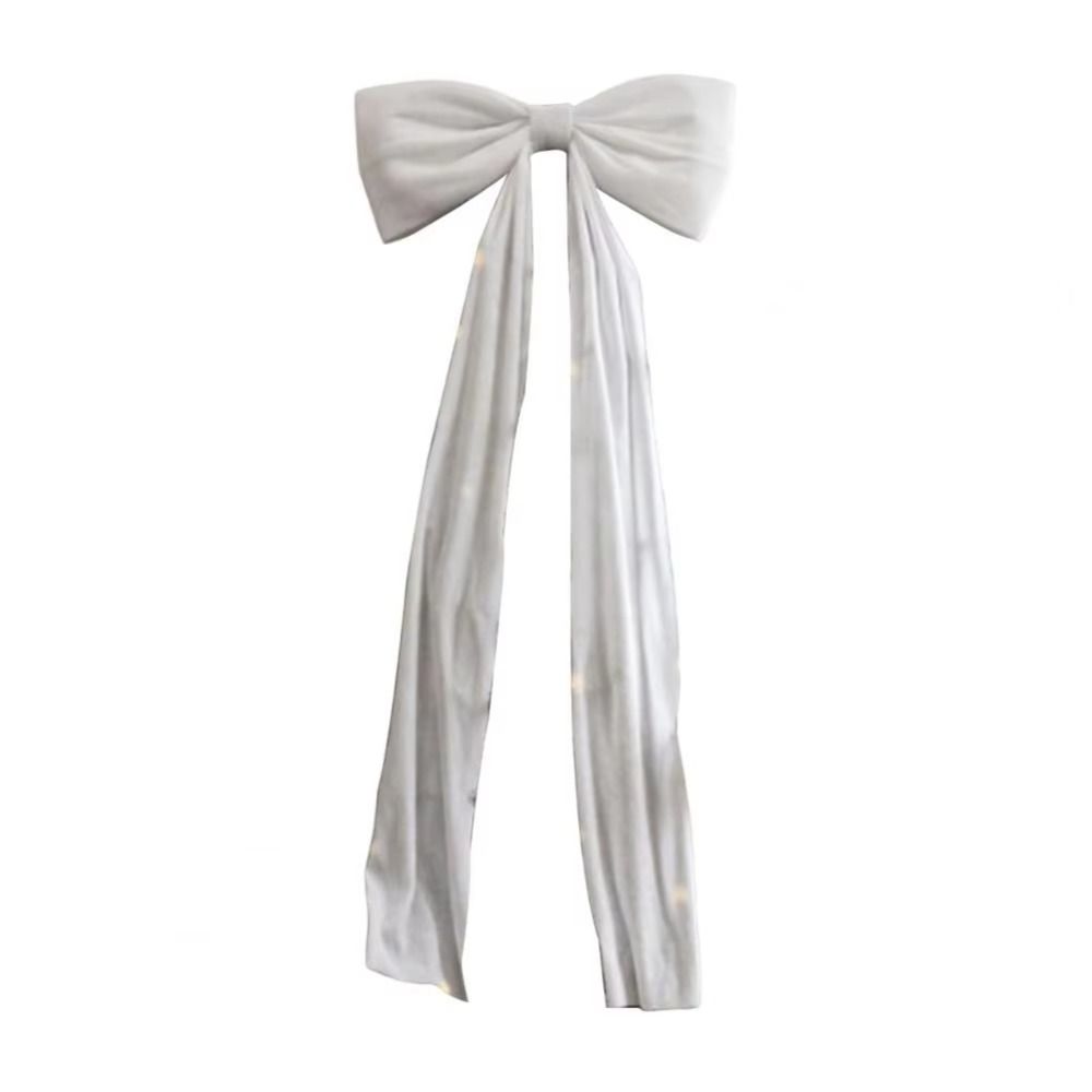 Large Christmas Bowknot Satin Extra Large Xmas Tree Topper Bows 50x180cm Red/White Ribbon Bowknot Decorations Xmas Decor
