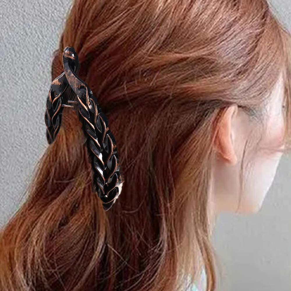 1Pcs Vintage Banaan Haar Clip Vrouwen Lui Haar Kam Clips Vis Vorm Haar Klauw Clips Haar Haarspeldjes Haarspelden Haar accessoires