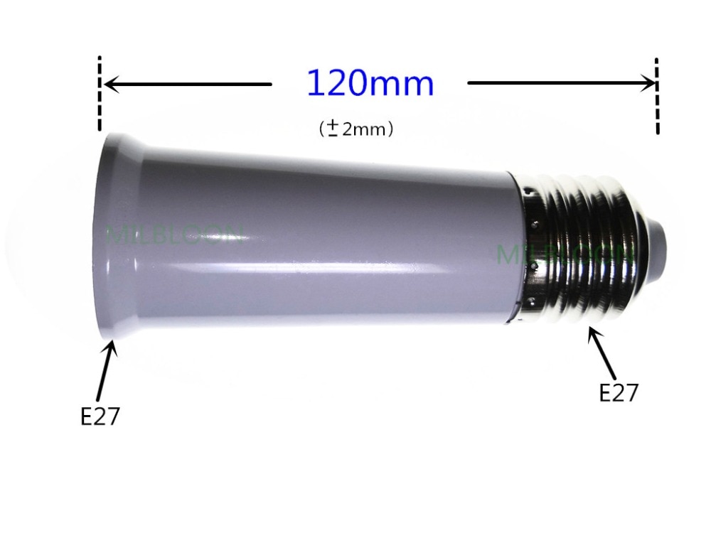 E27 120MM Lamphouder Converter E27 Verlengen lampvoet E27 breiden lamphouder E27 lamp adapter