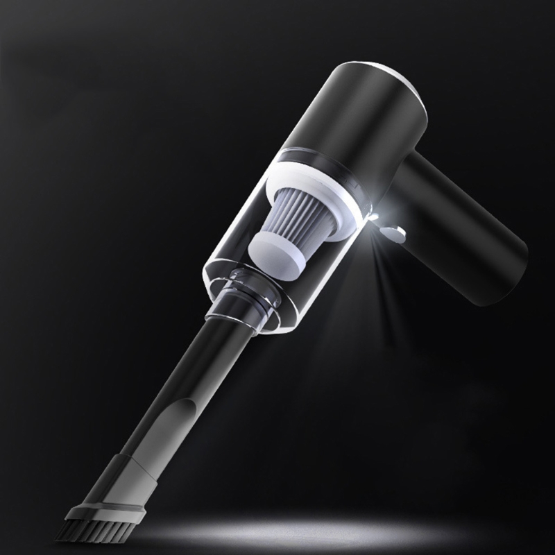 Mini Cordless Handheld Keyboard Drawer Vacuum Cleaner with LED Lamp Pet Hair Powerful Cyclonic Portable USB for Car Home