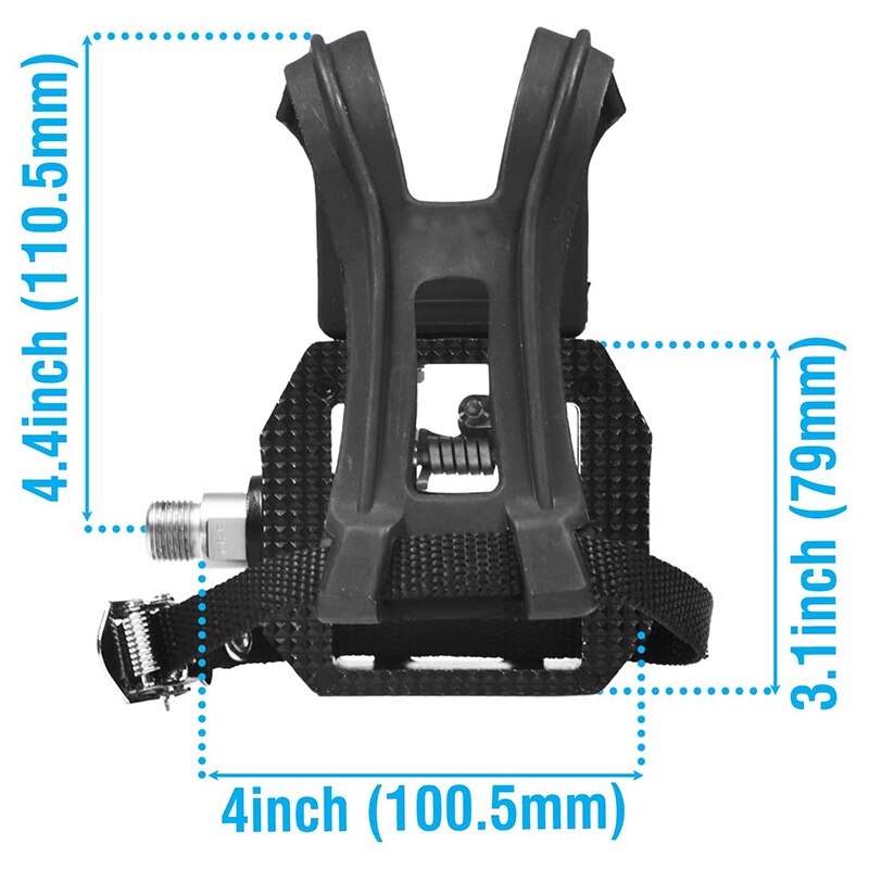 Spin motionscykelpedaler pedal til clipless tåbur og rem til sko indendørs cykling fitness cykel whshopping
